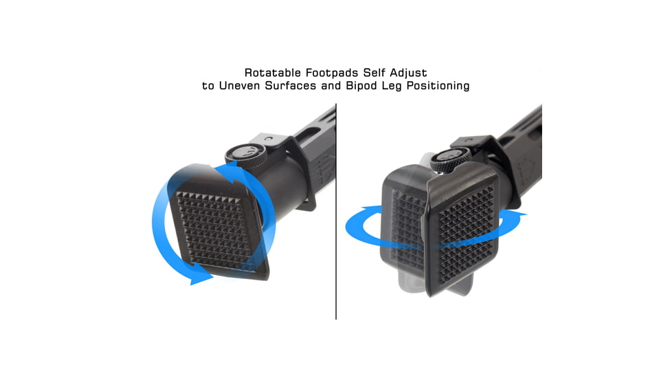 Leapers UTG Big Bore Full Stability Bipod, 9 in-14 in Center Height, Black, TL-BPFS01-A