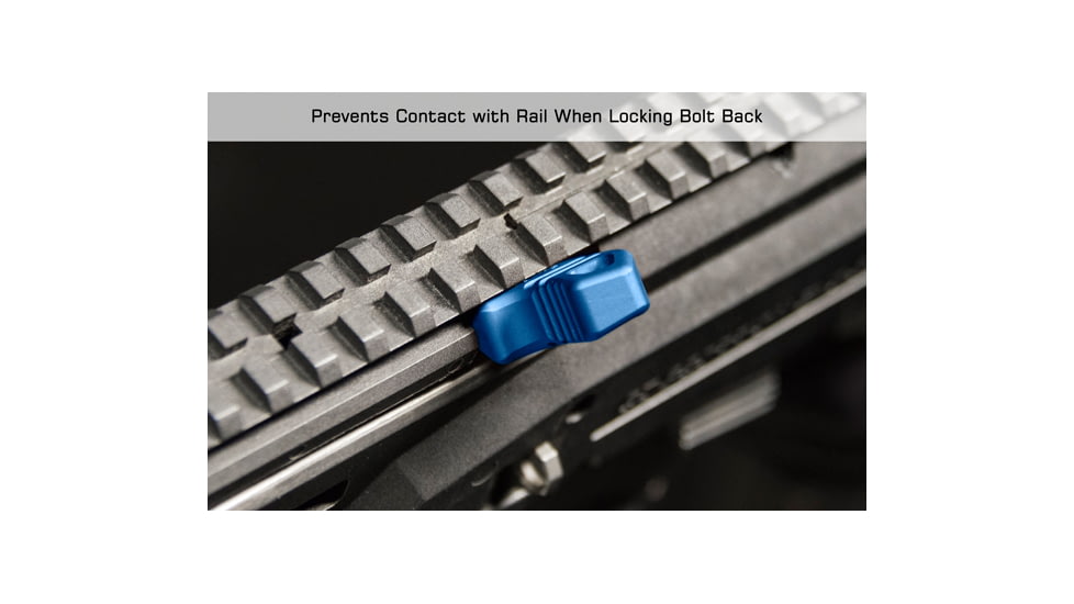 Leapers UTG CZ Scorpion Evo 3 Charging Handle, Blue, TLT-CSCH01B