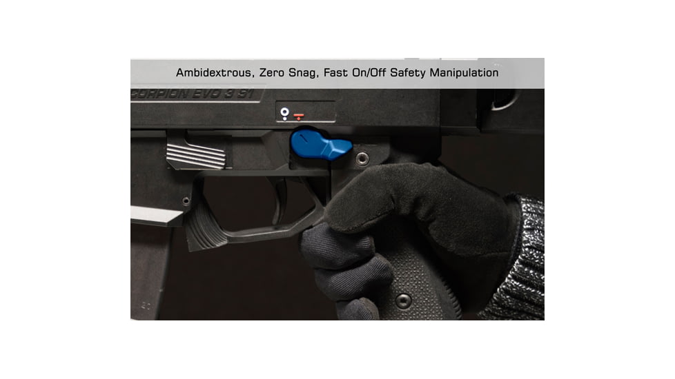 Leapers UTG CZ Scorpion Evo 3 Safety Selectors, Blue, TLT-CSSLT01B