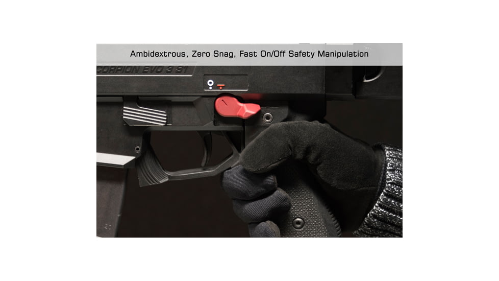 Leapers UTG CZ Scorpion Evo 3 Safety Selectors, Red, TLT-CSSLT01R