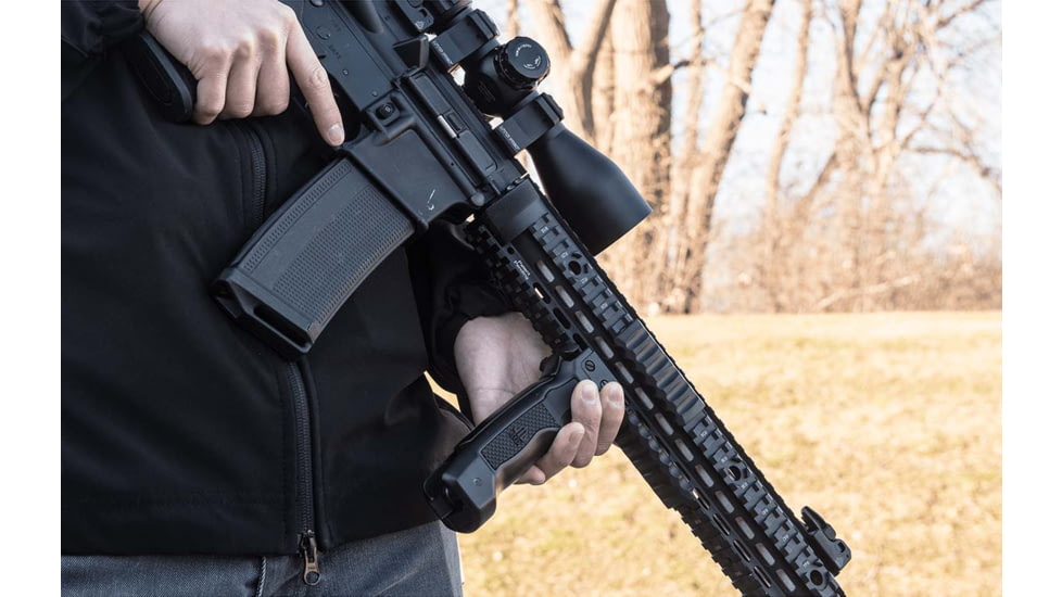 Leapers UTG D Grip with Ambidextrous Quick Release Deployable Bipod, Black, MNT-DG02Q