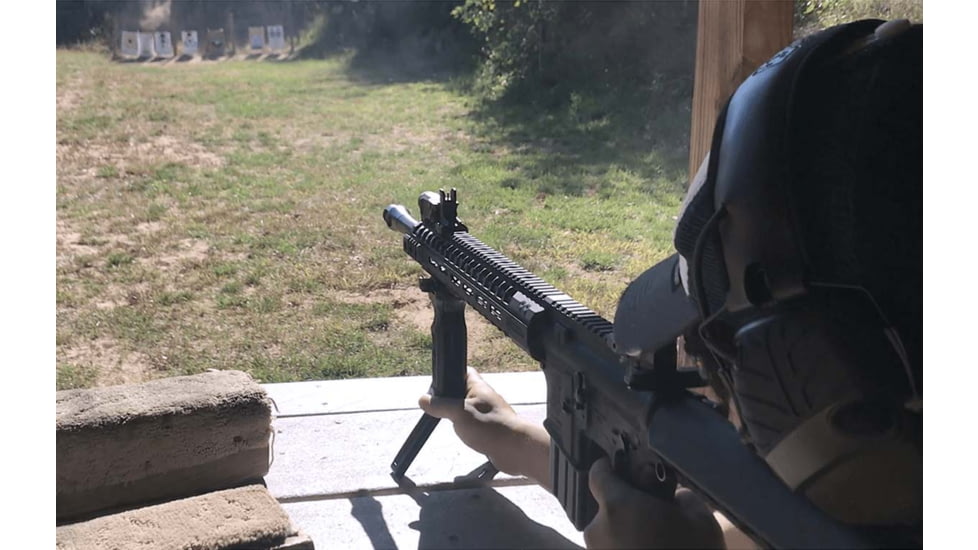 Leapers UTG D Grip with Ambidextrous Quick Release Deployable Bipod, Black, MNT-DG02Q