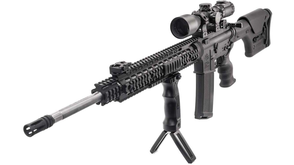 Leapers UTG D Grip with Ambidextrous Quick Release Deployable Bipod, Black, MNT-DG02Q