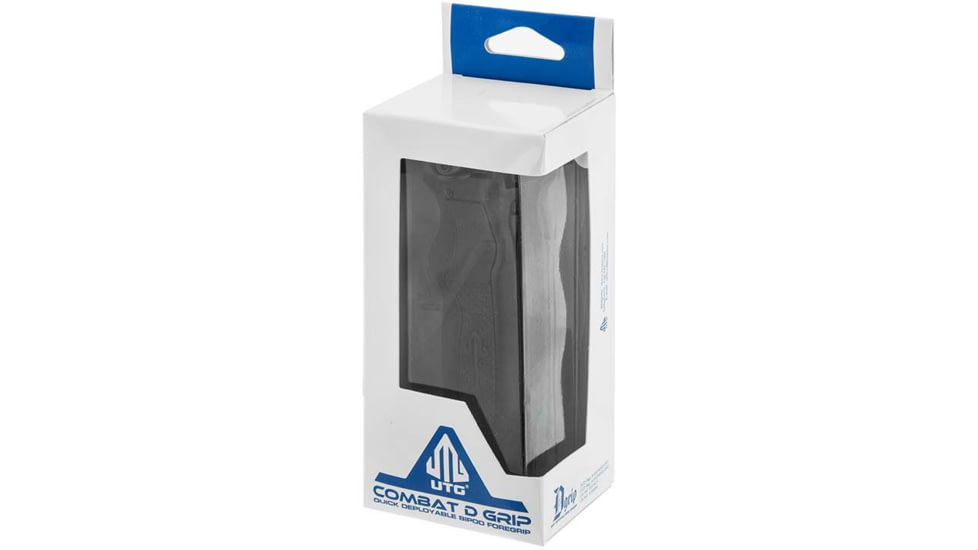 Leapers UTG D Grip with Ambidextrous Quick Release Deployable Bipod, Black, MNT-DG02Q