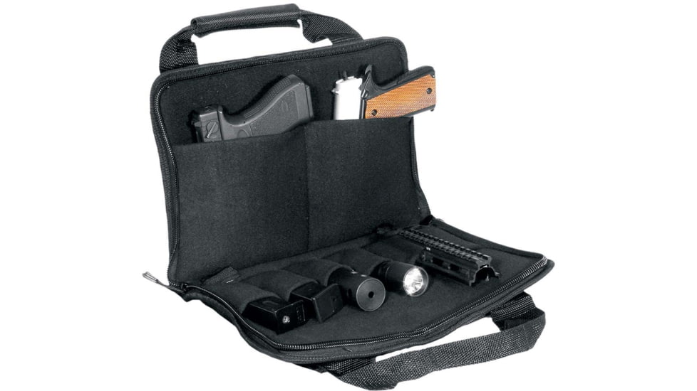 Leapers UTG Deluxe Double Pistol Case, Black, PVC-PC02B
