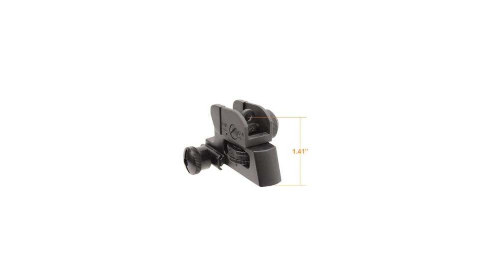 Leapers UTG Detachable Compact Rear Sight w/Full W/E Adjustment 950RS02-B