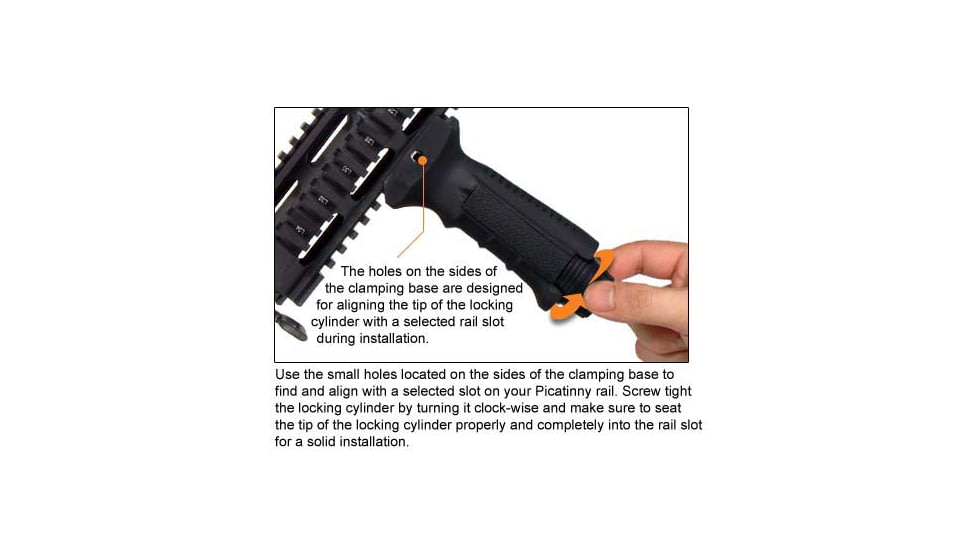 Leapers UTG Ergonomic Ambidextrous Vertical Foregrip, Black, RB-FGRP168B