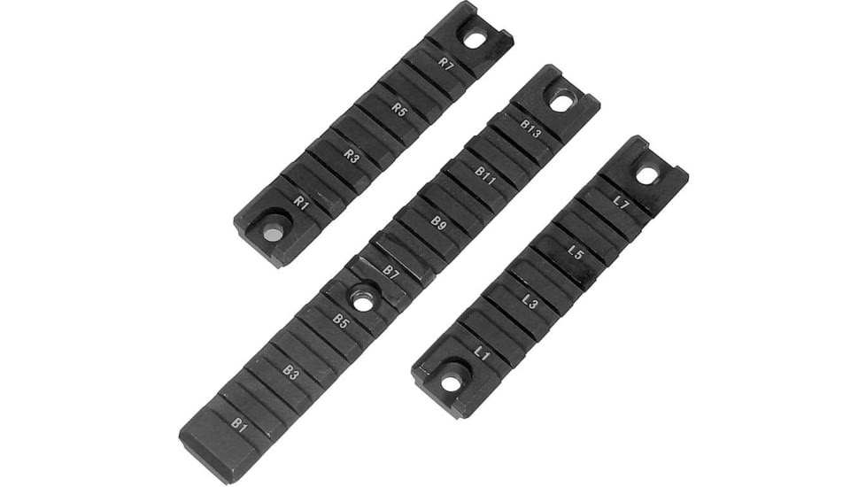 Leapers UTG G36 Picatinny Rail Set, 1 Long/2 Short Rails, Black, MNT-P503