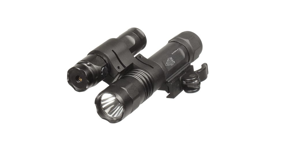 Leapers UTG Laser and Weapon Light, Gen 2, CR123/CR2, Green Laser/White, 400 Lumens, Black, LT-ELP39Q-A