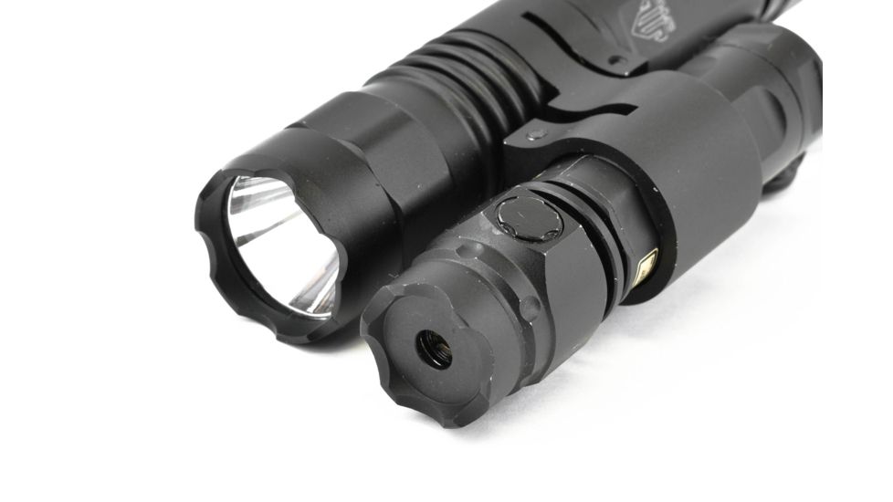 Leapers UTG Laser and Weapon Light, Gen 2, CR123/CR2, Green Laser/White, 400 Lumens, Black, LT-ELP39Q-A