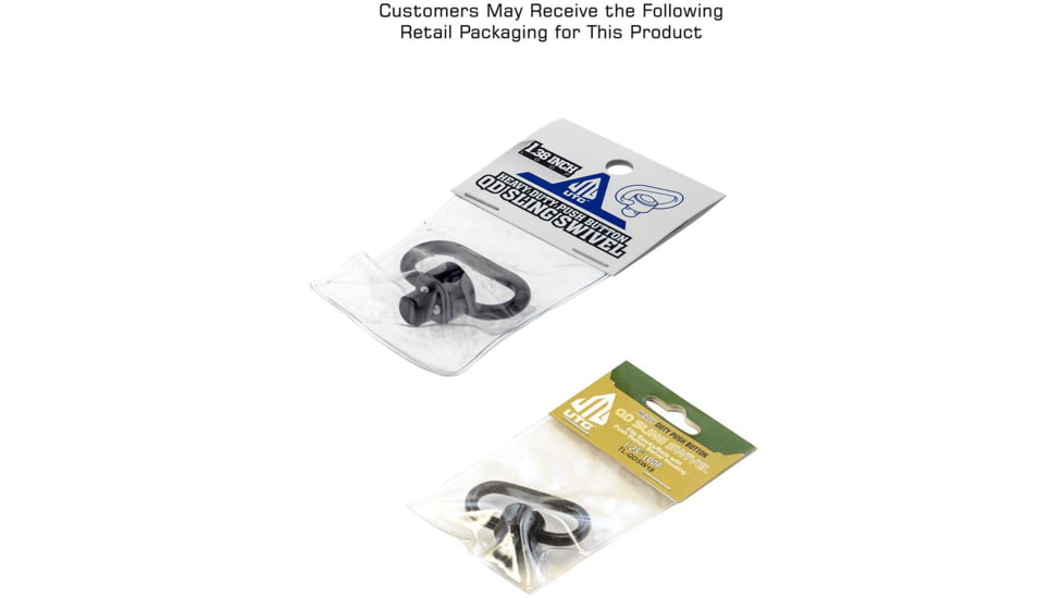 UTG Pro Heavy Duty Push Button QD Sling Swivel, 1.38in Loop, Black, TL-QDSW18