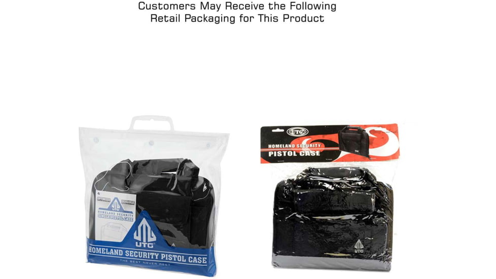 Leapers UTG Homeland Security Deluxe Single Pistol Case, Black, PVC-PC01B