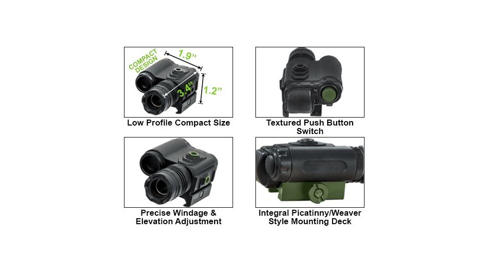 Leapers UTG Instant Target Aiming BullDot Compact Green Laser, _x000D_ SCP-LS289S