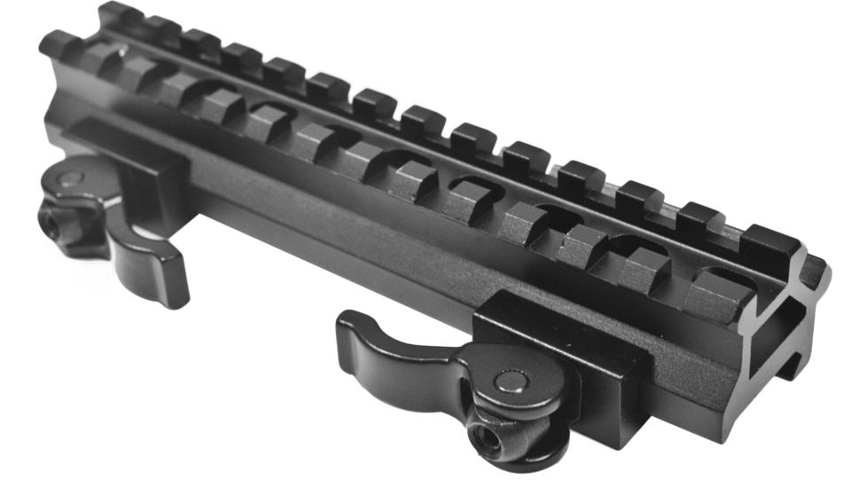 Leapers UTG LE Rated Double Rail 13 Slot Angle Mount with Integral QD Lever Lock System MAD13140
