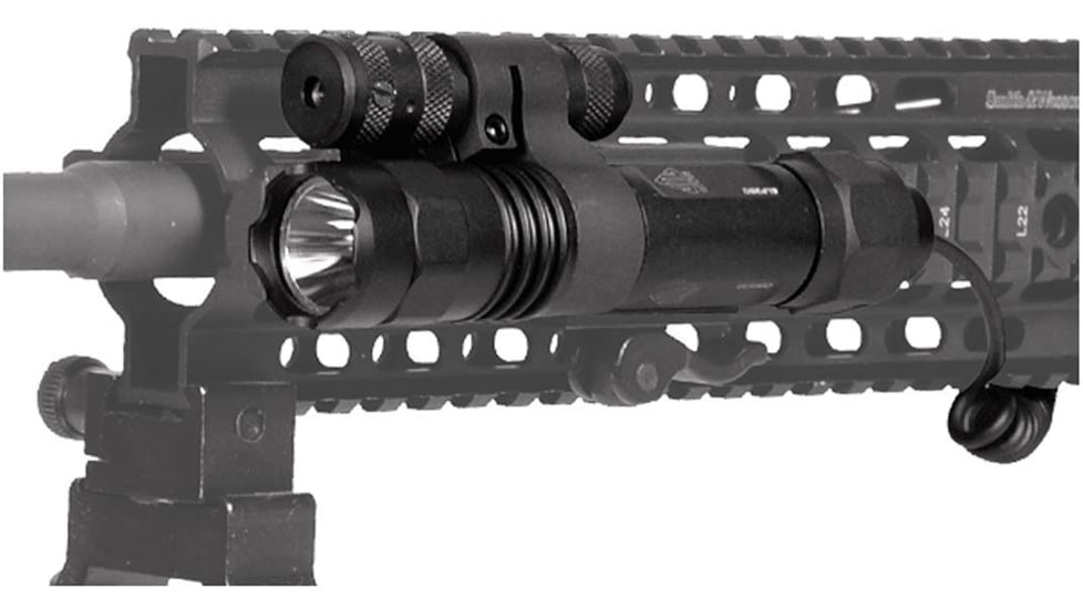 Leapers UTG Light/Red Laser Combo, 400 Lumen, Integral Mount, Black, LT-ELP38Q-A