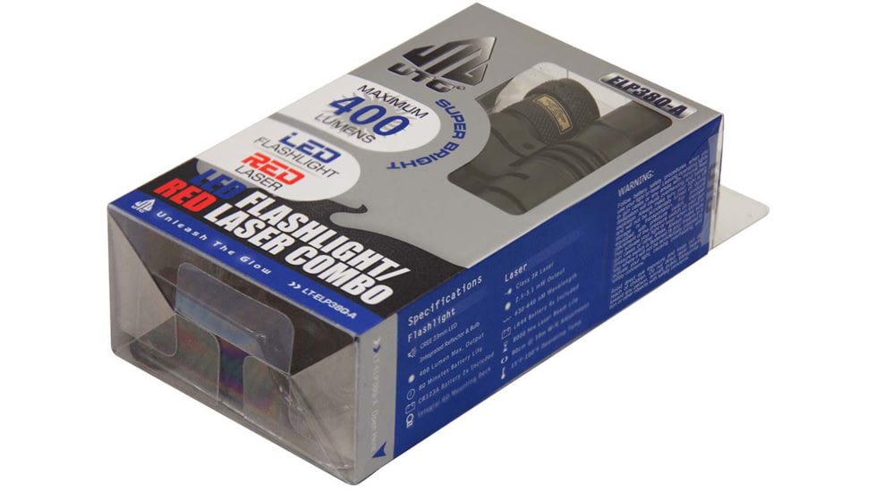 Leapers UTG Light/Red Laser Combo, 400 Lumen, Integral Mount, Black, LT-ELP38Q-A