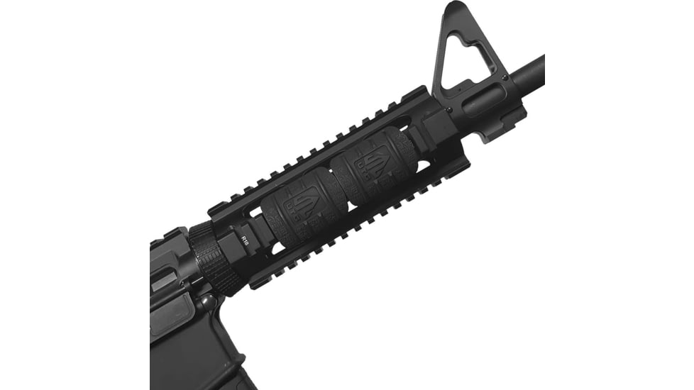 Leapers UTG Low Profile Max Security Rubber Rail Guard, 12pcs, Black, RB-HP12B-B