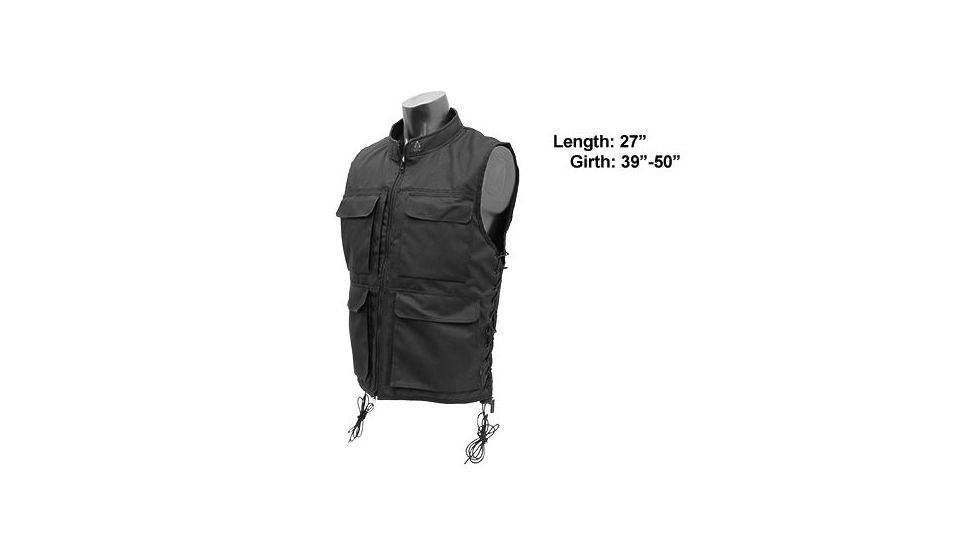Leapers UTG Mens Adjustable Fit(S - M) Sporting Vest, Black, _x000D_ PVC-VM32BB