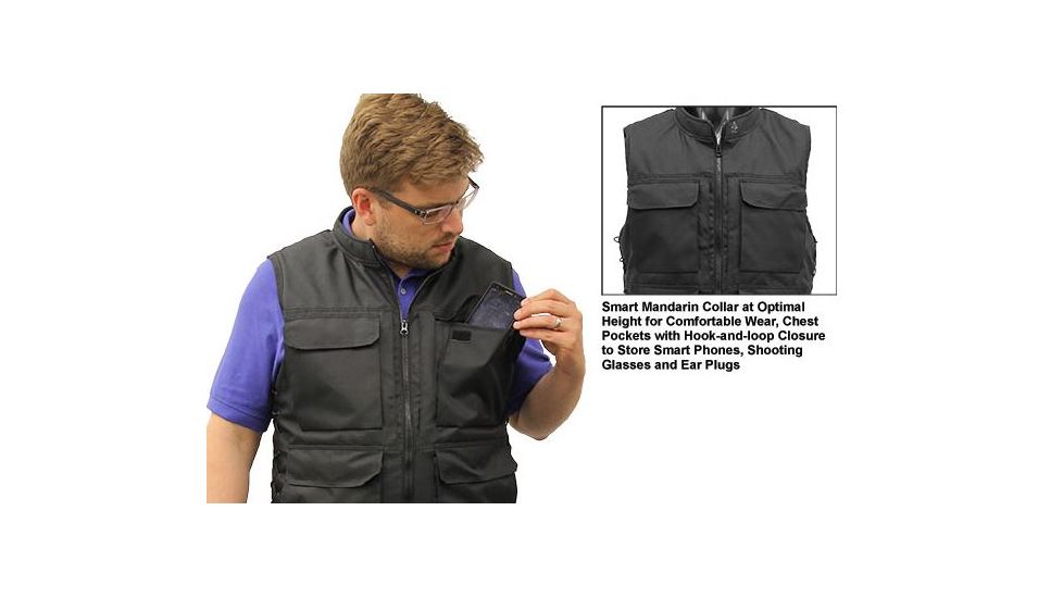 Leapers UTG Mens Adjustable Fit(S - M) Sporting Vest, Black, _x000D_ PVC-VM32BB