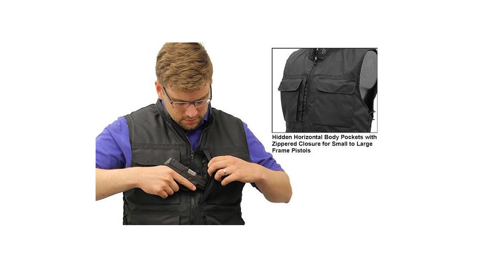 Leapers UTG Mens Adjustable Fit(S - M) Sporting Vest, Black, _x000D_ PVC-VM32BB
