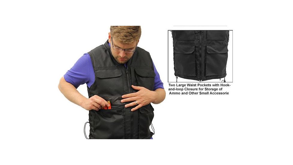 Leapers UTG Mens Adjustable Fit(S - M) Sporting Vest, Black, _x000D_ PVC-VM32BB