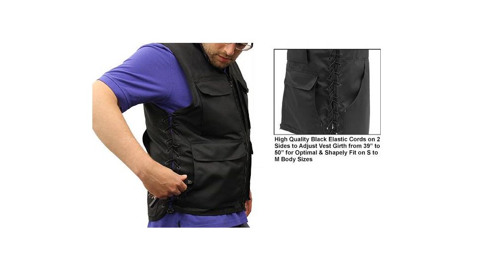 Leapers UTG Mens Adjustable Fit(S - M) Sporting Vest, Black, _x000D_ PVC-VM32BB