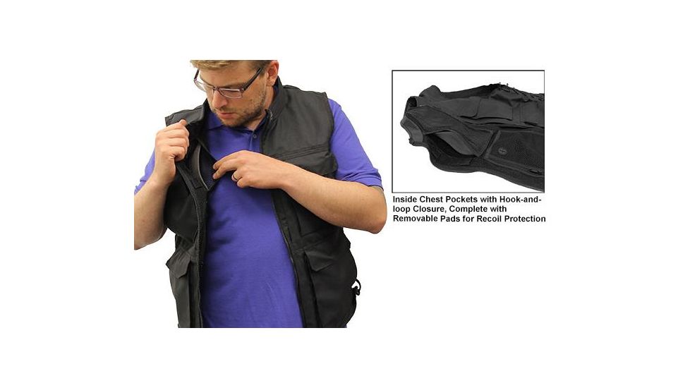 Leapers UTG Mens Adjustable Fit(S - M) Sporting Vest, Black, _x000D_ PVC-VM32BB