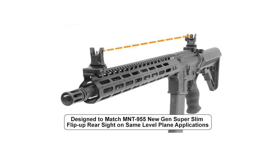 Leapers UTG Top Mounted Deployable Front Sight for Picatinny, Black, MNT-755