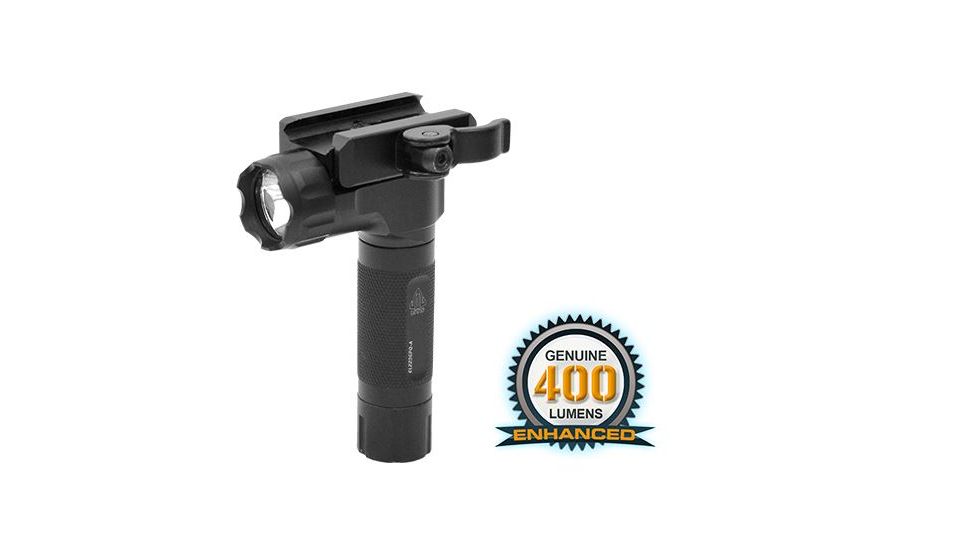 Leapers UTG New Gen Compact Grip Light with QD Mount, 400 Lumen, Black, MNT-EL223GPQ-A
