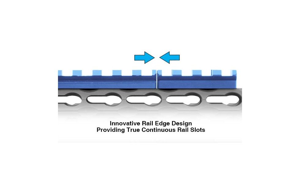 Leapers UTG PRO 1.57in 4-Slot Keymod Picatinny Rail Section, Black MTURS04S