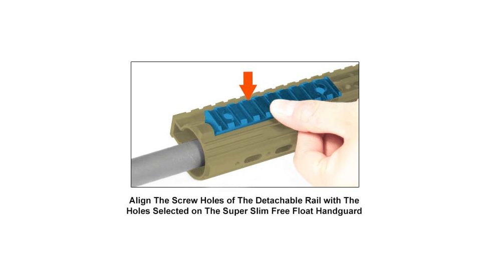 Leapers UTG PRO 10-Slot Super Slim Free Float Rail Section, Flat Dark Earth MTURS02MD