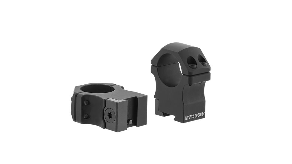 Leapers UTG PRO 1in/2PCs High Profile P.O.I Dovetail Rings, Black RDU012520