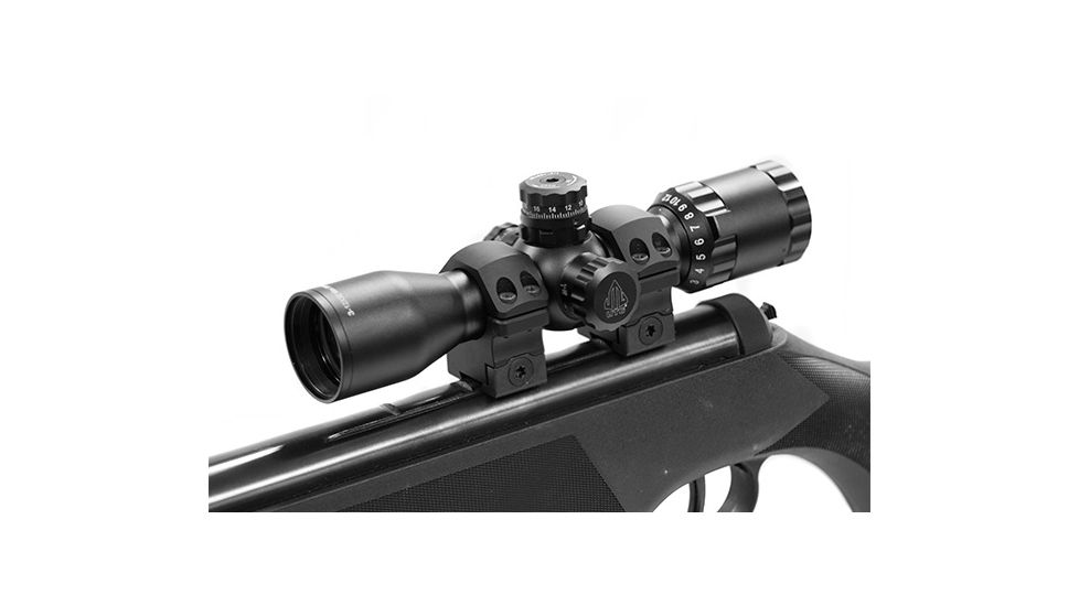 Leapers UTG PRO 1in/2PCs Medium Profile P.O.I Dovetail Rings, Black RDU012515