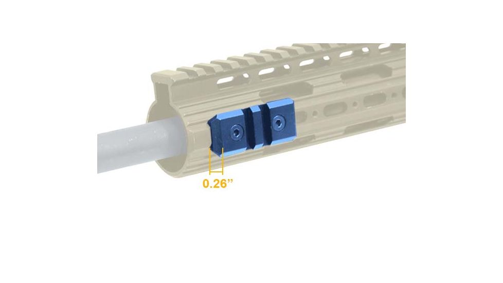 Leapers UTG PRO 2-Slot Super Slim Free Float Rail Section, Flat Dark Earth MTURS01SD