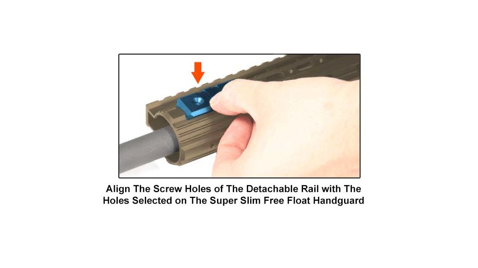 Leapers UTG PRO 2-Slot Super Slim Free Float Rail Section, Flat Dark Earth MTURS01SD