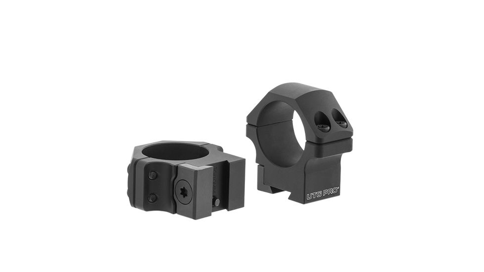 Leapers UTG PRO 30mm/2PCs Low Profile P.O.I Dovetail Rings, Black RDU013010