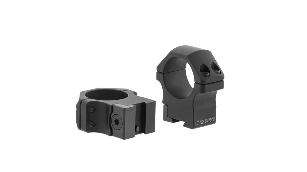 Leapers UTG PRO 30mm/2PCs Medium Profile P.O.I Dovetail Rings, Black RDU013015