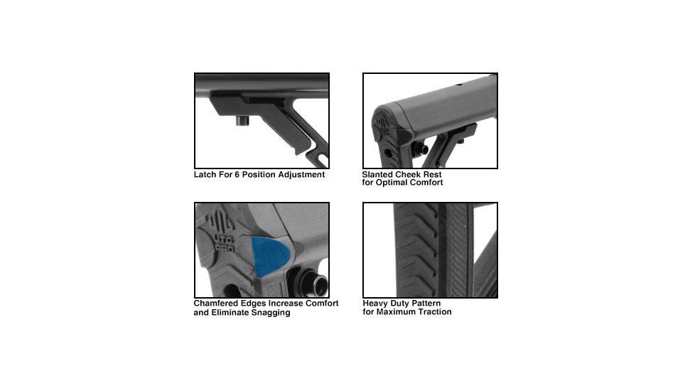 Leapers UTG PRO Model 4 Combat Ops S1 Mil-Spec Butt Stock Kit, Black RBUS1BM