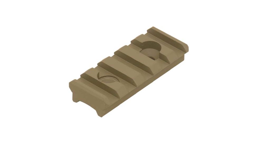 Leapers UTG PRO 5-Slot Super Slim Free Float Rail Section, Flat Dark Earth MTURS02SD