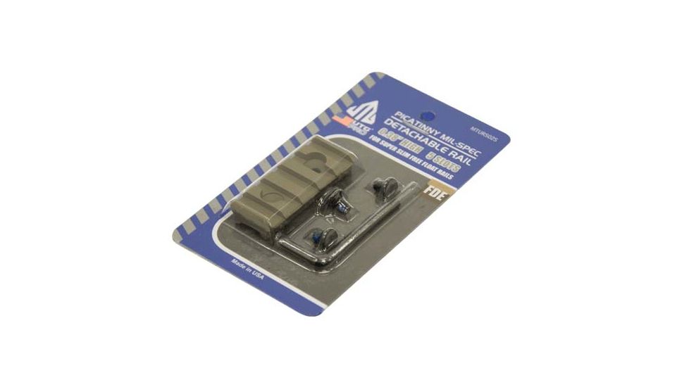Leapers UTG PRO 5-Slot Super Slim Free Float Rail Section, Flat Dark Earth MTURS02SD