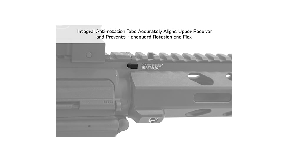 Leapers UTG PRO Arwen 10in M-LOK Free Float Handguard, Black, MTU045SEM