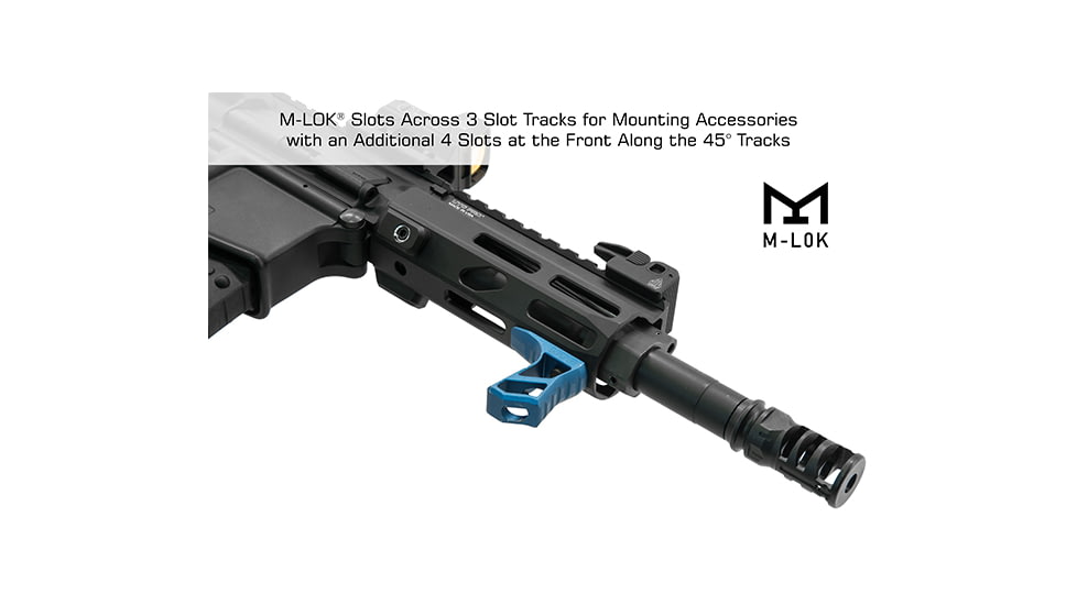 Leapers UTG PRO Arwen 5in M-LOK Free Float Handguard, Black, MTU049SEM