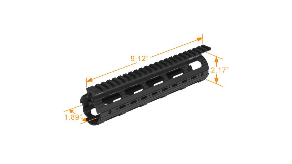 Leapers UTG PRO Model 4/15 Mid Length Super Slim Drop-in Handguard, MTU007SS, EDEMO2