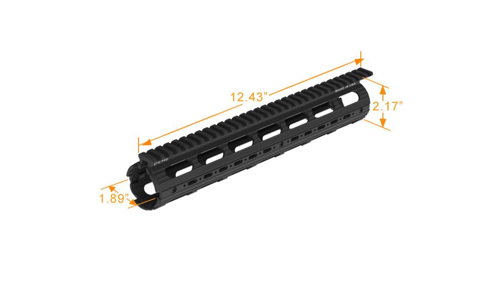 Leapers UTG PRO Model 4/15 Rifle Length Super Slim Drop-in Handguard, MTU003SS