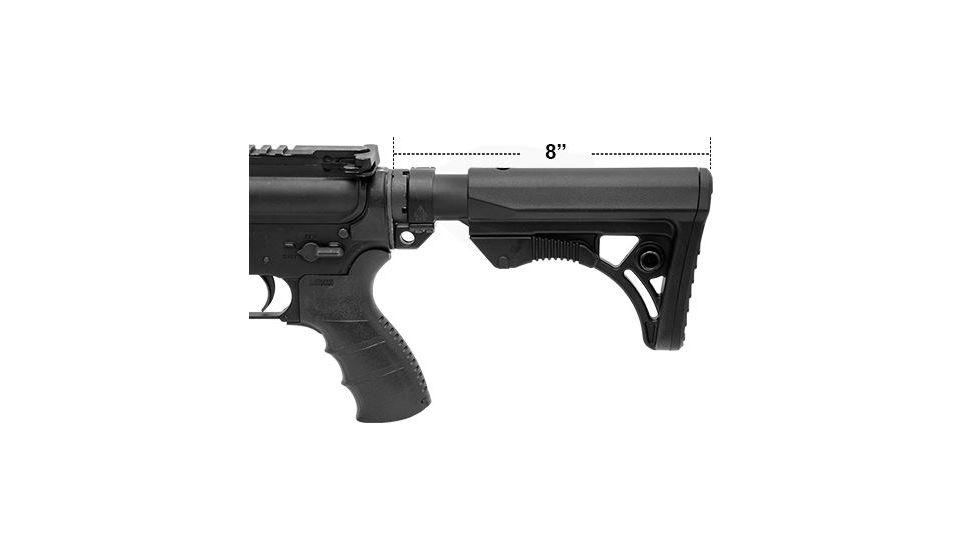 Leapers UTG PRO Model 4 Ops Ready S3 Commercial-spec Stock Only,Black RBUS3BCS