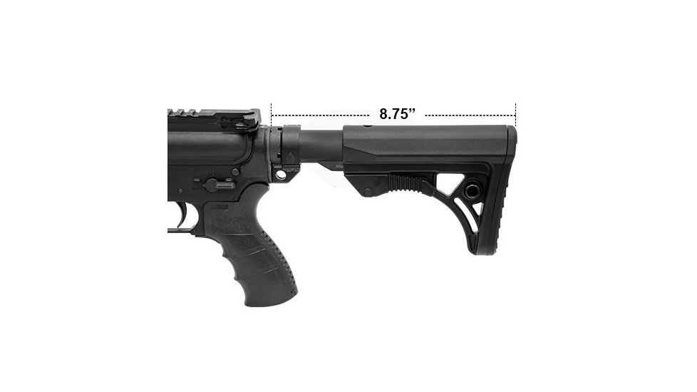 Leapers UTG PRO Model 4 Ops Ready S3 Commercial-spec Stock Only,Black RBUS3BCS