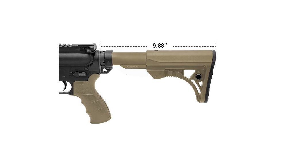 Leapers UTG PRO Model 4 Ops Ready S3 Mil-spec Stock Kit,Flat Dark Earth RBUS3DM