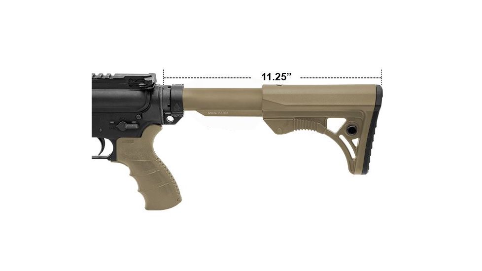 Leapers UTG PRO Model 4 Ops Ready S3 Mil-spec Stock Kit,Flat Dark Earth RBUS3DM