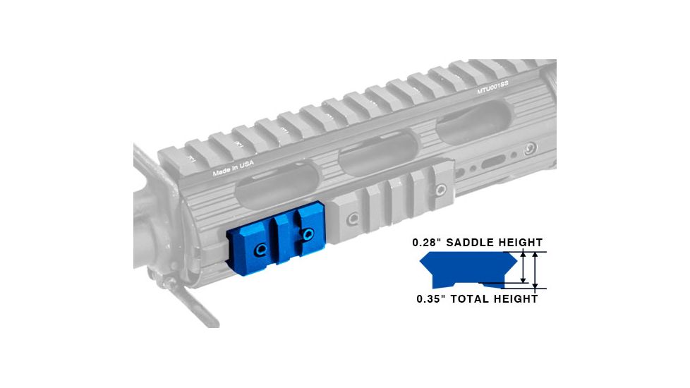 Leapers UTG PRO Rail for Super Slim Drop-in Handguard, 2 Slots, _x000D_ MTURS03S