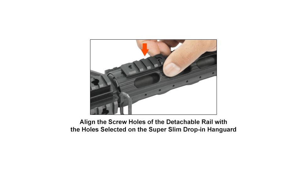 Leapers UTG PRO Rail for Super Slim Drop-in Handguard, 4 Slots, _x000D_ MTURS03M